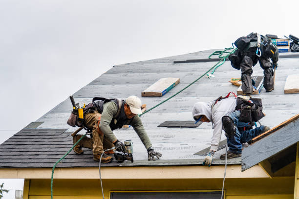 Professional Gutter Installation technician working in Conway, NC